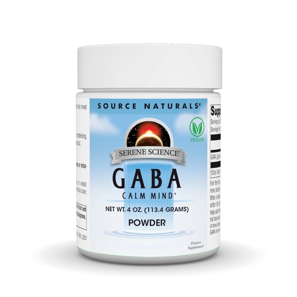 Source Naturals Serene Science GABA, esprit calme - poudre de 4 oz