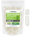 XPRS Nutra Größe 0 Pullulan Leere Kapseln - 100 Count Clean Label Plantcaps Clear Leere Vegan Kapseln - Premium Vegetarian Pillen - Do-It-Yourself Gemüse Kapsel Füllung
