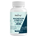 Heivy Magnesium Complex, Magnesium Glycinate, Citrate, Malate, Oxide, Gluconate with Zinc and Vitamin D3, Magnesium Supplement for Muscle, Nerve, Heart, Bone Support, High Absorption, 90 Tablets