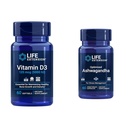 Lebensverlängerung Vitamin D3 5000 IU, Ashwagandha - Stress Relief, Fokus, Gedächtnis, Stimmungsunterstützung - Non-GMO Supplement Bundle