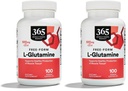 Marché des aliments entiers, L Glutamine 500Mg Veggie Caps, 100 Compte (paquet de 2)