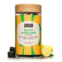 JUGO Énergie + SUPERFOODS Exclusivité Vitamine B12 Gommies avec Kale & Super Greens Exclusivité énergétique sans caféine 40 Gommies à base végétale, sans gélatine, sans OGM, fabriqués aux États-Unis