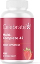 Celebrate Vitamine Multi-Complete Chewables, 45mg Eisen – Täglich Bariatric Multivitamin für Sleeve Gastrectomy und Magen Bypass Surgery Patienten – Essential Vitamins & Minerals - Berry (60 Tabletten)