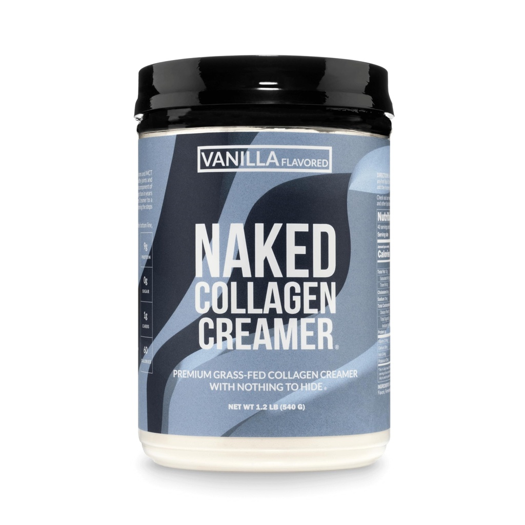 Naked Collagen Coffee Creamer - Vanilla Collagen Creamer für Kaffee - Dairy-Free, Gluten-Free, GMO-Free - Unterstützung Haar, Haut und Nägel - 40 Servierungen