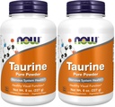 MAINTENANT suppléments, poudre pure taurine, santé du système nerveux*, acide amino, 8-Ounce (paquet de 2)