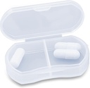 Pillen-Gehäuse für Geldbörse kleine Pille Organizer Portable Travel Tägliche Pillen Container AM &amp; PM Mini Pille Box Vitamin, Fischöl, Ergänzungshalter (1 PCS, Weiß)