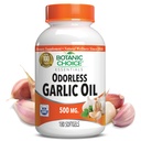 Botanische Wahl Odorless Knoblauch Öl Softgels - Antioxidante Cholesterin und Immununterstützung Ergänzung für Erwachsene - Glutenfreie Non-GMO - 180 Pillen