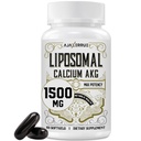 Calcium liposomique AKG Supplément 1500 MG (acide alpha-kétoglutarique), haute absorption, plus efficace que AAKG, Ca AKG pour la longévité, la défense de l'âge, l'énergie cellulaire, la fonction métabolique, 60 Softgels