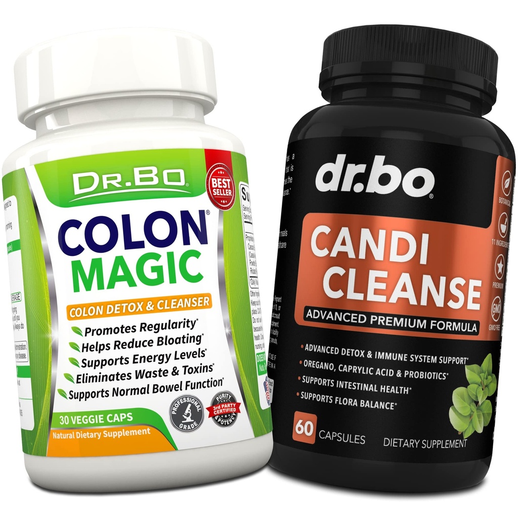 Colon Cleanse Candi Detox Formel - Natürliche Bowel Cleanser Pillen für Darm Bloating & Anti Overgrowth Cleansing für Frauen & Männer - Tägliche Behandlung Relief Supplement Gut Stomach Balance Control