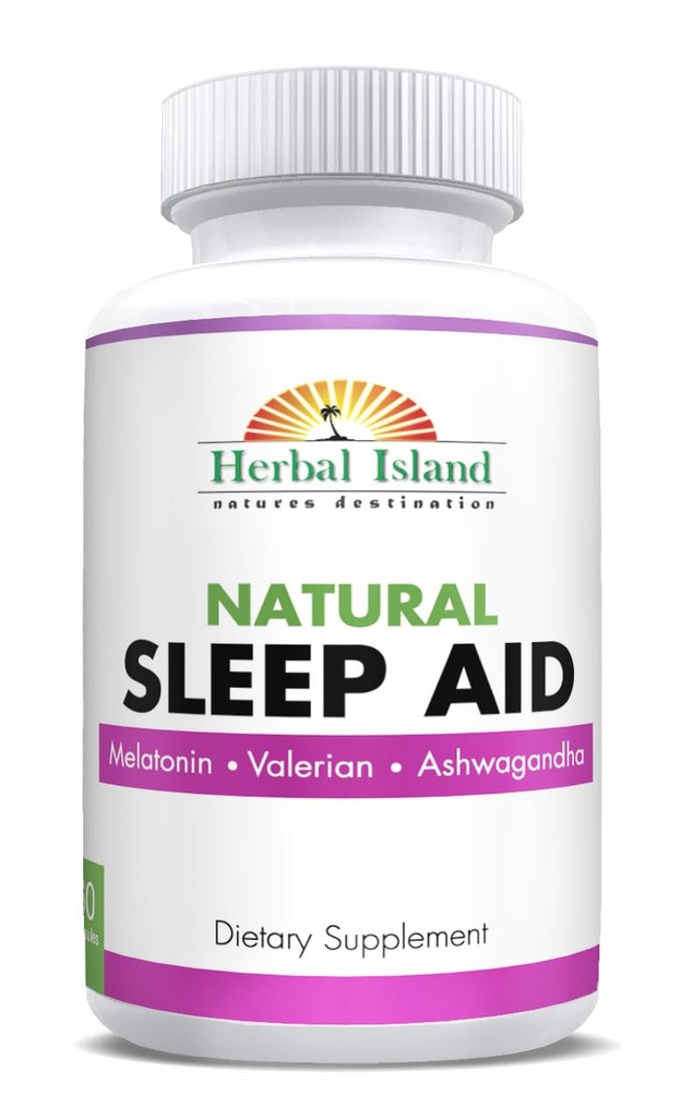 Generic Sleep Aid - 60 Capsules - All Natural Formula, 1 Count (Pack of 1)