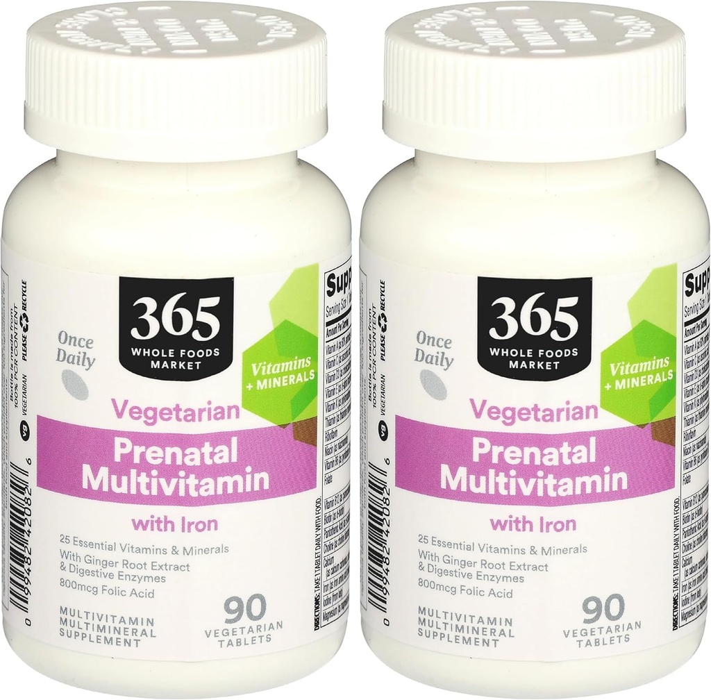 365 von Whole Foods Market, Multi Prenatal One Daily, 90 Tabletten (Pack von 2)