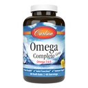 Carlson - Omega Complete Gems, Omega-3-6-9, prise sauvage, source durable, santé cardiaque, fonction articulaire et soutien immunitaire, 90 Softgels