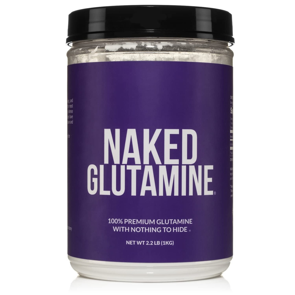 Pure L-Glutamine Fabriqué aux États-Unis - 200 portions - 1000g, 2,2lb en vrac, végétalien, non-OGM, sans gluten et sans soja. Aucun additif