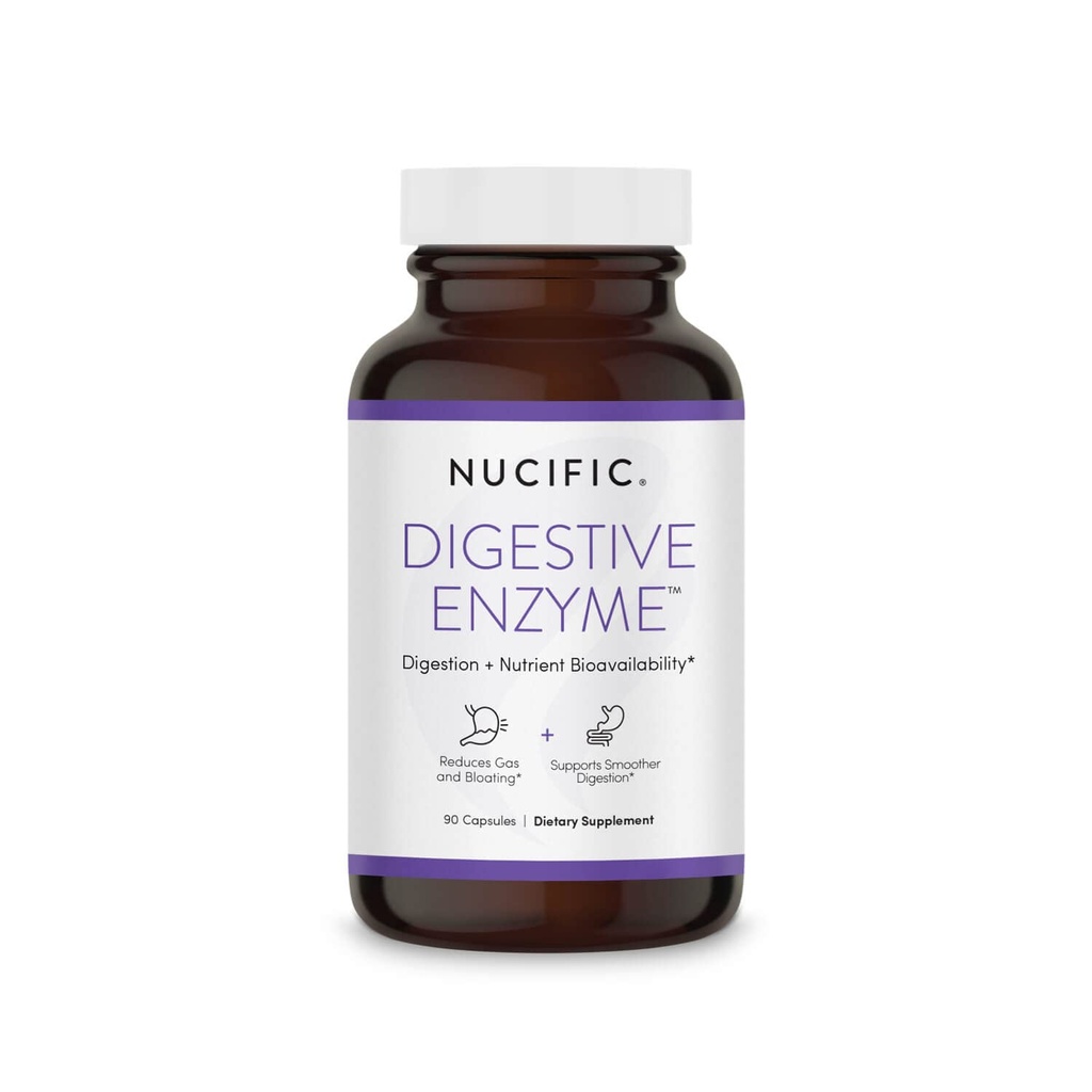 Nukific Digestive Enzym-Ergänzung zur Unterstützung von Verdauung und Nährstoffen Bioverfügbarkeit, 90 Zähler