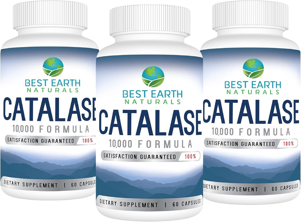 Meilleur supplément de catalase Earth Naturals 10 000 avec Saw Palmetto, Biotin, Fo-Ti, PABA - Suppléments capillaires pour cheveux forts - 180 capsules - Pack de 3 (90 jours d'approvisionnement)
