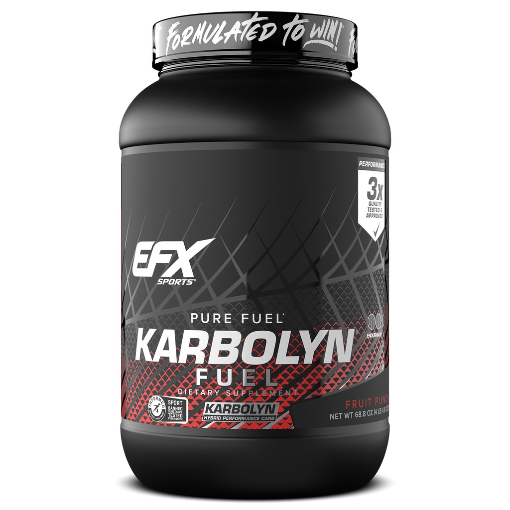 EFX Sports Karbolyn Fuel | Fast-Absorbierendes Kohlenhydratpulver | Carb Load, Sustained Energy, Quick Recovery | Stimulant Free | 36 Servings (Fruit Punch)