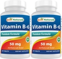 Best Naturals Vitamin B6 50 mg 250 Tabletten (250 Zähler (Pack von 2))