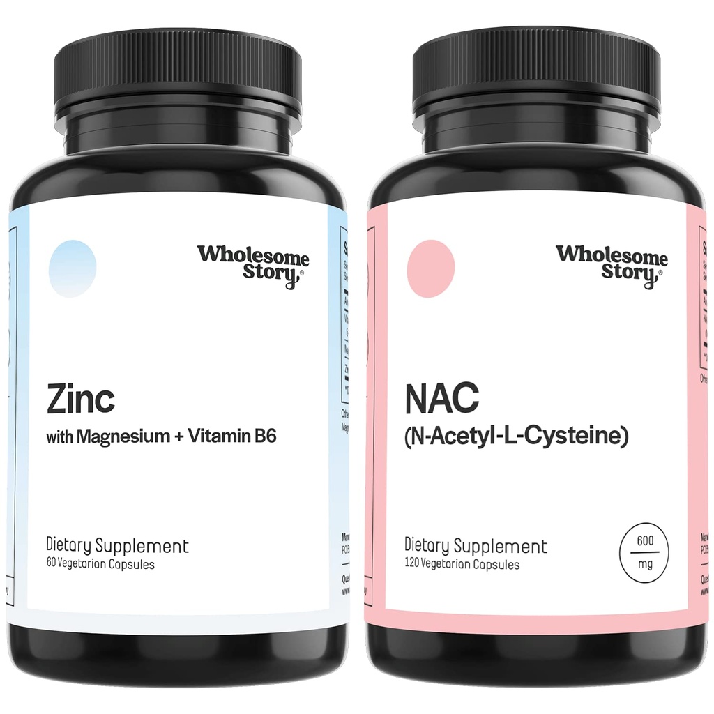 Zinc, Magnésium et Vitamine B6 + Supplément de bloc de NAC