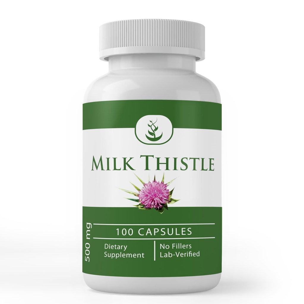 Ingrédients originaux purs Thistle de lait (100 capsules) Pas de magnésium ou de farine de riz, toujours pur
