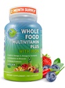 Vegan Ganzes Essen Tägliche Multivitamin mit Eisen, Methyliertes Multivitamin für Frauen und Männer, hergestellt mit Früchten & Gemüse, B-Komplex, Probiotika, Enzyme, CoQ10, Omegas, Turmeric, Non-GMO, 180 Count
