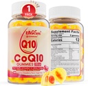 Zuckerfreie CoQ10 200mg gefüllte Gummie, 5X bessere Absorption CoQ10 w/Resveratrol, Alpha Lipoic Acid, Omega-3, Vitamin E, C, Coenzym Q10 für Zelluläre Energie, Herz, Gehirn und Antioxidans (1Pack)