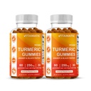 Vitamatic Turmeric Gummy with Ginger & Black Pepper Extract – 60 Vegan Gummies Each | 2 Pack (120 Gummies) 95% Curcuminoids – Powerful Antioxidant & Inflammatory Support