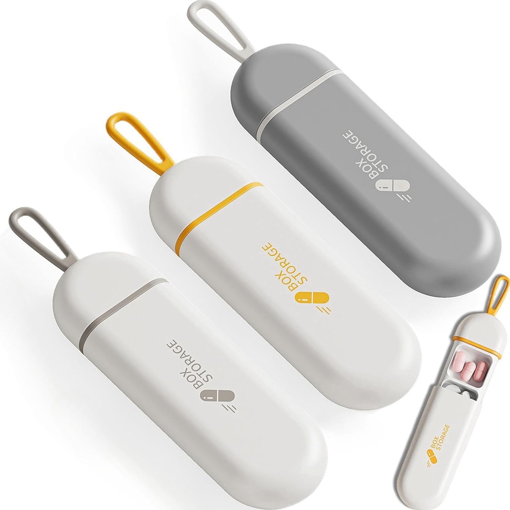 3 Packungen Pille Organizer 3 Komponenten Tragbare Pille Fall Reisen Feuchtigkeit PP Pille Box für Tabletten Vitamine Cod Leber Öl Ergänzungen und Medikamente