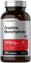 Horbäach Creatine Monohydrate | 5g | 225 Kapseln | Non-GMO, Glutenfreie Ergänzung