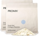 Promix Hydrolysierte Collagen Peptide - Typ 1 Gras Fed Collagen, 4.7g Glycin, Typ 3 bioaktive Peptide - Unflavored - 2.5 Pound (Pack von 2)