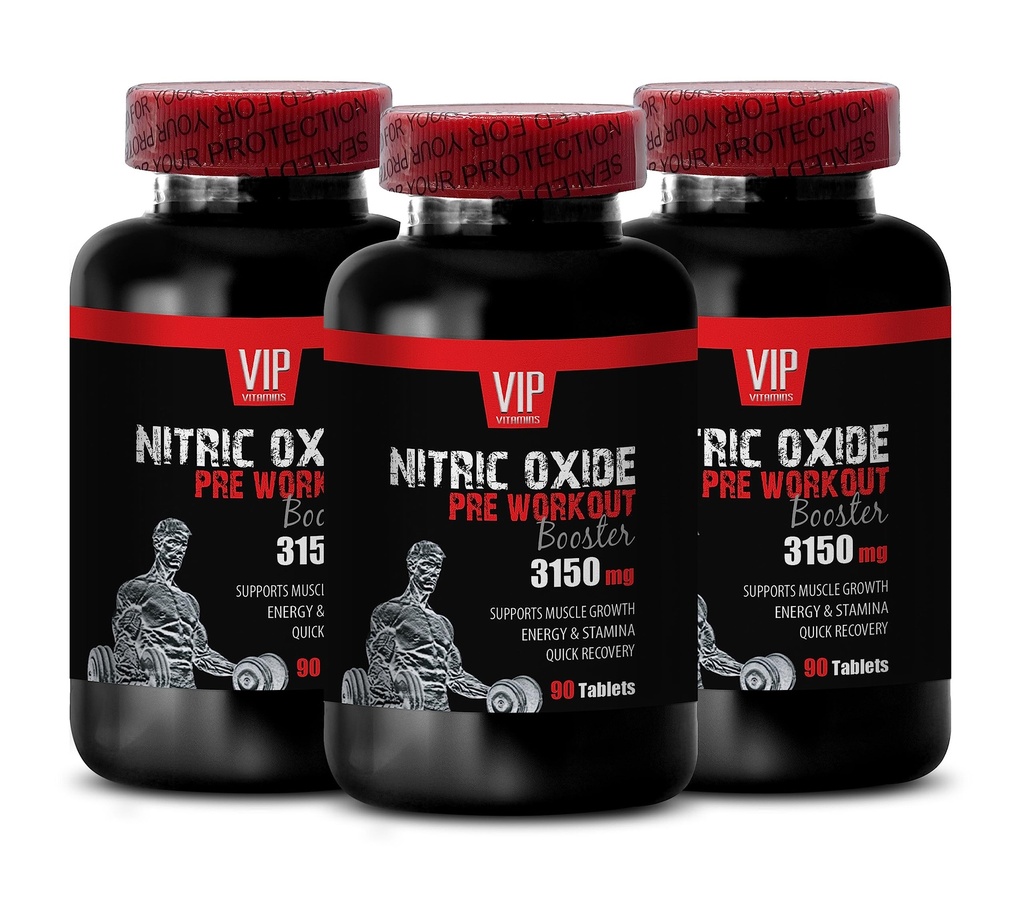 Nitric Oxide Pre Workout Fuel - NITRIC OXIDE UNIQUE COMPLEX - AAKG High-Performance Nitric Oxide, OKG and GKG Athletic Boost, AKIC Nitric Oxide for Recovery, Nitric 3 Bottles 270 Tablets