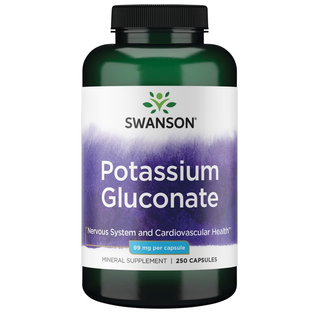 Swanson Potassium (Gluconate) 99 Milligramme 250 Kapseln