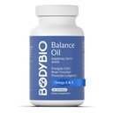 BodyBio Balance Oil - Vegan Omega 3 6 Supplement – Kaltgepresstes Blattblumenöl – unterstützt Gehirnfunktion, Gesunde Haut und Stimmung
