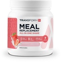 TransformHQ Meal Ersatz Shake Powder 7 Servierungen (Strawberry & Cream) - Glutenfrei, Non-GMO