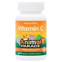 Natures Plus Animal Parade Sugar-Free Kinder Vitamin C, Natürliche Orangensaft Geschmack - 90 Chewable Animal Shaped Tablets - Immununterstützung - Glutenfrei - 45 Servietten