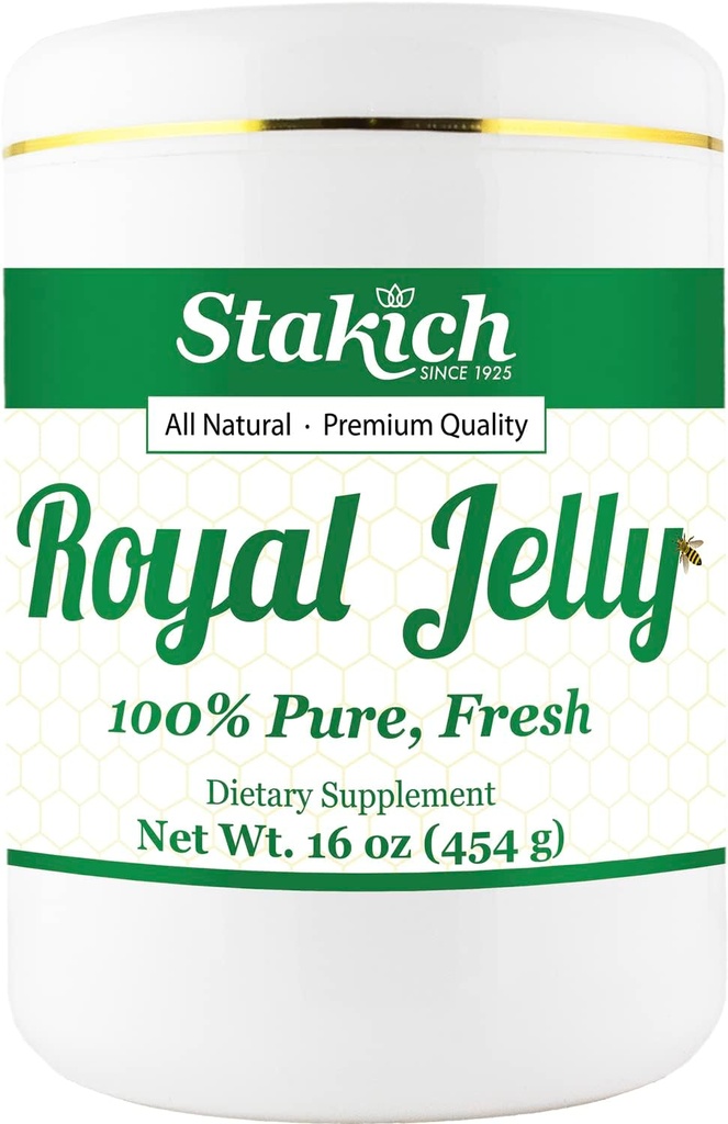 Stakich Fresh Royal Jelly - Pure, All Natural - Keine Zusatzstoffe oder Konservierungsstoffe hinzugefügt - 16 Unze (1 Pfund)