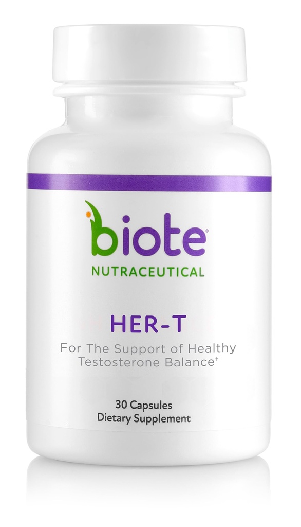 Biote Nutraceuticals - HER-T - Soutien d'équilibre de testostérone sain pour les femmes (30 capsules)