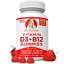 Vitamin D3, B12 Gummie von Dr. Danielle, Vegan Tagesergänzung für Erwachsene & Kinder, Non-GMO, Vitamin D3 1000 IU & 250 mcg Vitamin B12, 2 Monate Versorgung (60 Gummi)