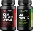HAVASU NUTRITION Hornige Ziegen-Nasskapseln (30 Servierungen) & Saw Palmetto Kapseln (100 Servierungen)
