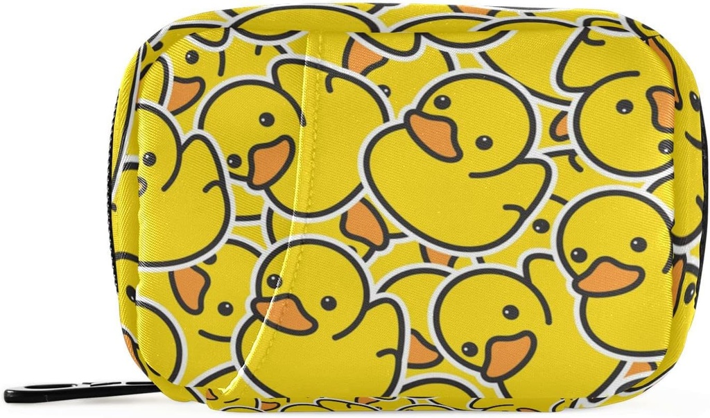 Pille Box Gelb Duck Cartoon 7 Tage Pille Fall Reisen Pille Organizer Tasche mit Reißverschluss Tragbare wöchentliche Vitamin Medizin Ergänzung Halter Tasche