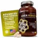 Omnibiotics Liver Cleanse Detox & Repair Supplement – Thistle de lait, racine de dandelion, acide alpha lipoïque, extrait d'artichaut, Schisandra, Silymarin – 60 Capsules Vegan
