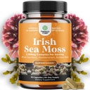 Bio Irish Sea Moss Capsules - Bio Sea Moss Pillen mit 2100mg Servieren Superfood Complex mit Bladderwrack Burdock Root und BioPerine für Immun Skin & Schilddrüsenunterstützung - Vegan Non-GMO (1 Monat)
