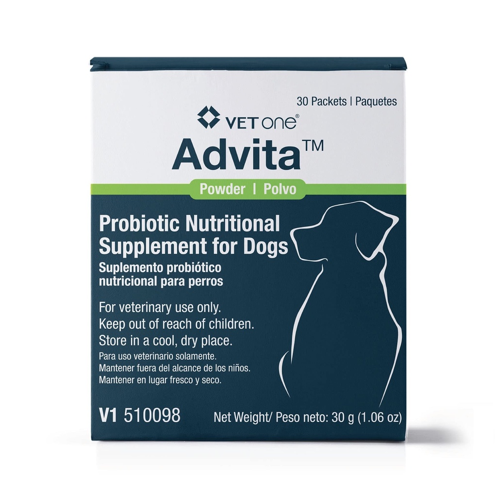 VetOne Advita Probiotic Nahrungsergänzung für Hunde - 30 Packungen