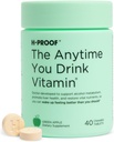 H-PROOF The Anytime You Drink Vitamin, Leber Gesundheit & Immunität Unterstützung mit Elektrolyten, Milchdistel und Vitamine B & C - 40 Kautabletten (20 Servierungen), Vegan, Grüner Apfel