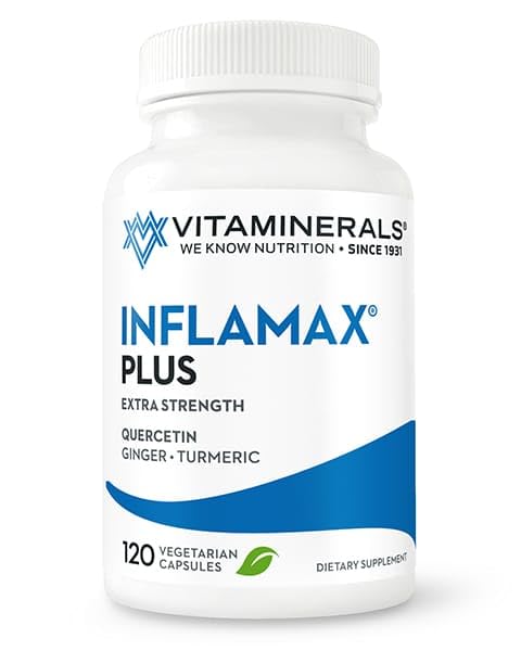 Vitaminerals® 121+ Inflamax® Plus | Quercetin | Proteolytic Enzymes | Ginger | Turmeric | Veggie caps