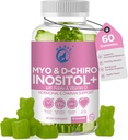 Inositol Gummie PCOS mit Folat & Vitamin D - Myo & D-Chiro Inositol Blend, 40:1 Ratio, 60 Apple Flavor Gummies