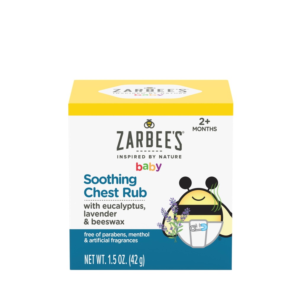 Zarbee's Baby beruhigende Brust Rub mit Eucalyptus & Lavender, Petroleum-freie sichere und effektive Formel, 1,5 Unze