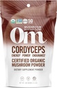 OM MUSHROOM SUPERFOOD Cordyceps Bio Pilzpulver, 3,5 Unze, 50 Servierungen, Energie, Power, Stamina und Endurance Unterstützung, Superfood-Ergänzung für Sportleistung