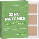 Zink-Patches (Pack mit 60) - 100% Natural Patch für Damen und Herren - mit Biotin - Immun- & Körper-Unterstützung - Enhanced Formula
