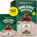 Rein inspiriertes Bio-Protein-Pulver, 14 Einzel-Serve-Packets, Rich Decadent Chocolate - 20g pflanzenbasiertes Protein-Pulver für Smoothies & Shakes - Dairy-Free, Non-GMO - für Herren & Frauen