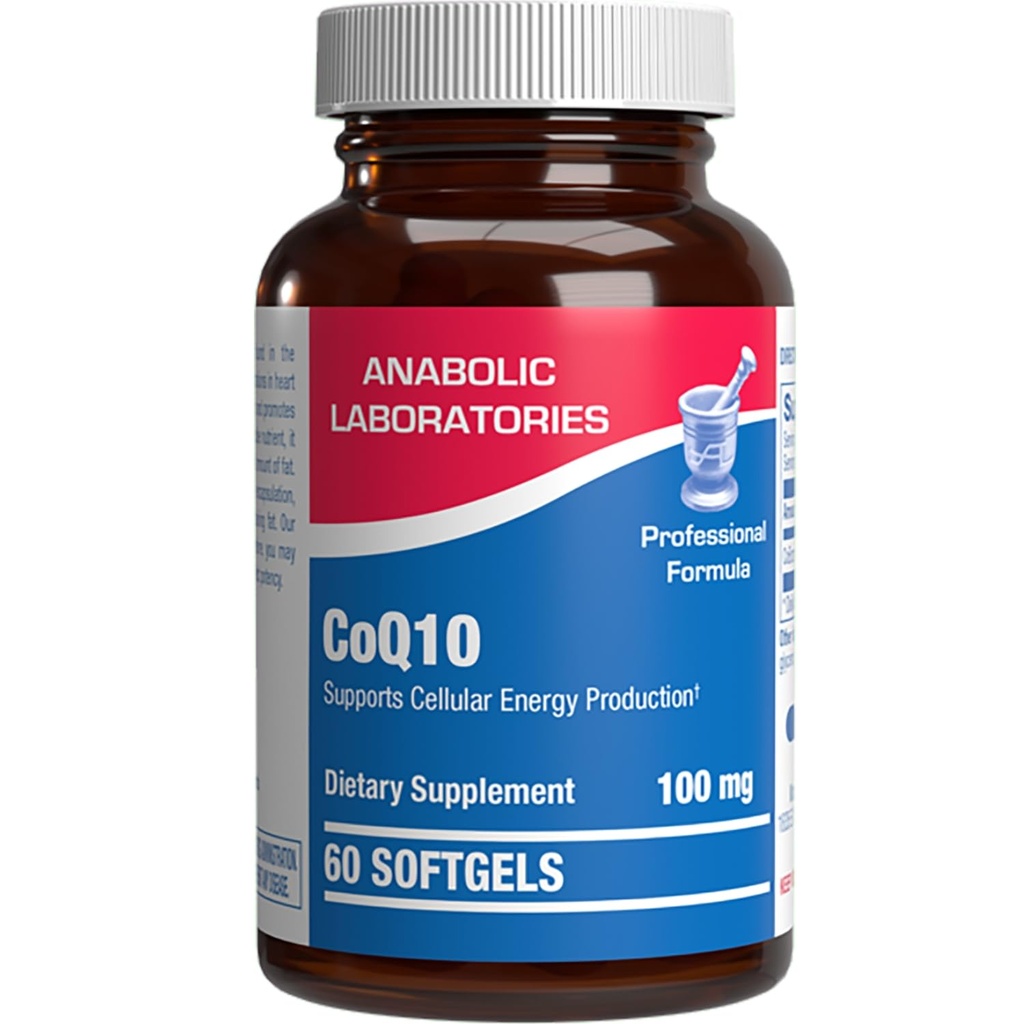 High Absorption CoQ10 100mg Softgels - Klinische Formel Coenzym Q10 100mg für Hautherz-Energie-Antioxidans und Gehirn-Unterstützung - einfach zu schwalben - Made in the USA in cGMP Facilities - 60 Servietten